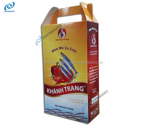 Caja de embalaje de salsa de pescado corrugado, con asas - Product Image 5