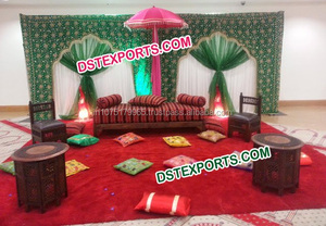 Hindu Vivah Mehandi Stage Latest Design Wedding Mehandi Stage Indian for <b>Decoration</b> Indian Marriage <b>Mehndi</b> Stage. Uk - Product Image 4