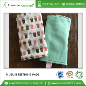 Good Quality Soft Touch Customized Muslin Teething Pads - Product Image 6