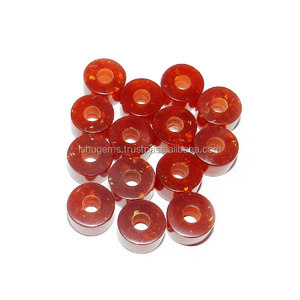 14x8x4.5mm Smooth Tyre <b>Beads</b> Synthetic Amber Gemstone Big Hole <b>Beads</b> IG0097 - Product Image 3