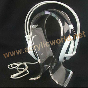 Customized Clear acrylic earphone <b>display</b> /headphone <b>display</b> <b>rack</b> headset stand holder/ manufacture customized design - Product Image 4