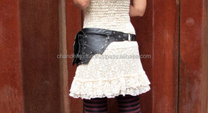 Leather Utility Belt <b>Bag</b> Burning <b>Man</b> Steam Punk Festival Butterfly Belt with Pockets in Black Waist <b>Bag</b> Funny Belts <b>Bag</b> Leather - Product Image 5