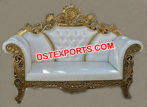 Sofá Dorado de Dos Plazas para Bodas, Sofá de Metal Dorado con Chapado en Oro para Bodas Indias, Fábrica DST Exports Reino Unido - Product Image 5