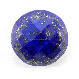 Lapis-lazuli bleu naturel, 16 mm, coupe ronde, 15 carats, pierre précieuse en vrac pour collier, Ishu Gems, origine AF - Product Image 1