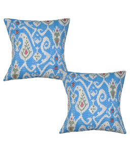 Taie d'oreiller Ikat Housse de coussin décorative Ikat Kantha - Product Image 2