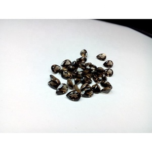Piedra preciosa suelta cortada con forma de pera de cuarzo ahumado de 5*7mm - Product Image 3