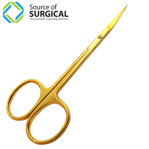 Tijeras de punta de flecha, acabado dorado completo, punta de flecha, tijeras para cutículas, logotipo personalizado, manicura, hoja recta y curva de acero inoxidable - Product Image 2