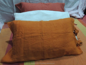 100% lanh lanh gối Bìa đồng bằng cổ điển dệt thiết kế tay nhuộm màu sắc giáng sinh thân thiện với môi không độc hại cho nhà khách sạn sử dụng - Product Image 5