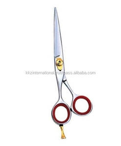 Ciseaux de salon professionnels de 5 pouces, droits, réglables, à vis plate, lame incurvée tranchante, acier inoxydable 440c, logo personnalisé - Product Image 5