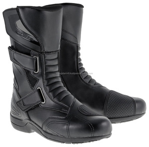 Diseño personalizado de 100% de piel de vaca de cuero de los hombres de velocidad bicicletas botas de motocicleta de carreras de moto zapatos - Product Image 1