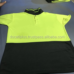 Polo jaune HI VIS personnalisé OEM Chemises à manches courtes - Product Image 5