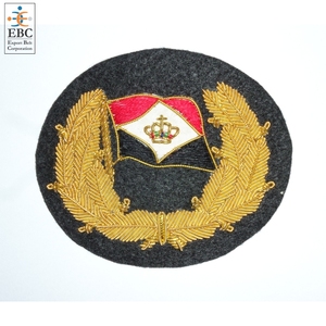 Patch brodé en tissu avec fil doré brillant, personnalisé OEM, pour la décoration d'uniformes de mode, à coudre, patch pour blazer, vente en gros - Product Image 2