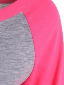 Hauts à manches longues en coton raglan à la mode pour femmes vêtements d'extérieur grande taille personnalisables avec broderie de dernière conception t-shirts décontractés - Product Image 3