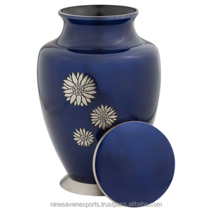 Urnas de cremación con diseño y patrón para cenizas, urnas japonesas de cobre antiguo para cenizas, de lujo real, de Metal - Product Image 1