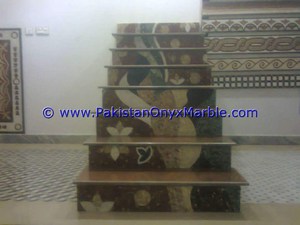 Carreaux de mosaïque d'intérieur au design moderne contremarches en marbre de haute qualité marches d'escalier belle qualité pour la décoration de bureau à domicile en pierre naturelle - Product Image 4