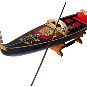 MODELO DE BARCO DE MADERA GONDOLA - MODELO DE BARCO DE MADERA DE ALTA CALIDAD - MODELO ARTESANAL PARA DECORACIÓN NAUTICA - Product Image 1