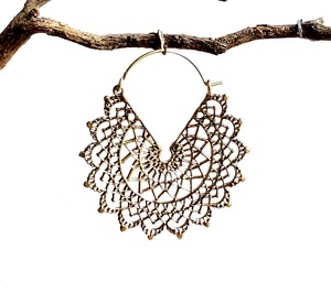 Pendientes de Aro de Latón Estilo Bohemio para Mujer, Pendientes Tribales - Product Image 2