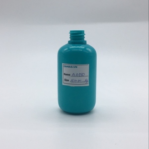Bouteille en plastique PET cosmétique opaque bleu ciel de 80ml Bouteille PET à épaulement rond avec pompe pour sérum - Product Image 3