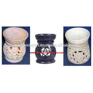 Quemador de aceite de piedra de talco, difusor de aceite aromático de piedra - Product Image 1