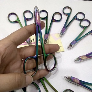 High Quality <b>Rainbow</b> Scissor Style Cuticle Nipper Custom Logo Personal Care Nail Care Tool Nail Cutter Trimmer - Product Image 1