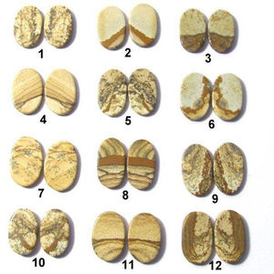 Cabujón de jaspe con imagen natural, piedra preciosa suelta para hacer joyas, forma ovalada, pares a juego de calidad increíble - Product Image 3