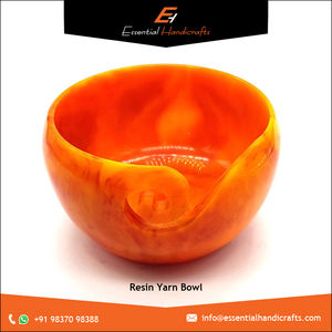 Portable 6x3.50 pouces fabriqué à la main écologique résine fil bol classique luxe organisateur Crochet tricot couture laine stockage - Product Image 3