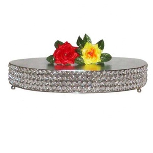 Support de centre de table en cristal et métal perlé, prix de gros, nouveau design, couleur/taille personnalisée, support de présentation pour mariage et fête - Product Image 1