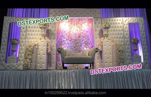 ตกแต่งเวทีงานแต่งงานดอกไม้,แผงหนังที่สวยงามสไตล์โมเดิร์นตกแต่งผนังหนัง - Product Image 5