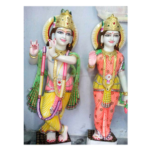Statues de Radha Krishna en marbre - Product Image 1