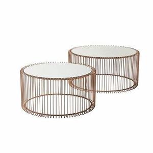 Meubles de salon en métal de qualité Table basse décorative pour la maison de couleur grise au design classique - Product Image 4
