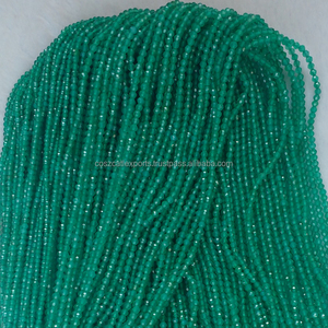 Cuentas de piedras preciosas de bola redonda lisa de Calcedonia de ónix verde de primera calidad certificadas por terceros hechas en la India - Product Image 4