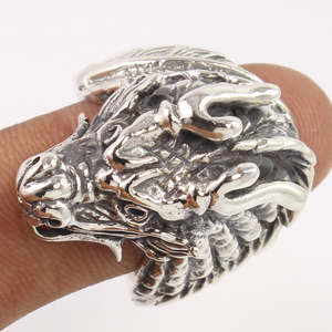 Bague de motard vintage pour homme en argent sterling 925 pour anniversaire de mariage et occasions de fête tailles US 5-10 - Product Image 2