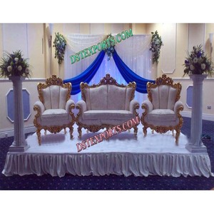 เวทีแต่งงานทองเฟอร์นิเจอร์ชุดงานแต่งงานDesignerโซฟาชุดมุสลิมงานแต่งงาน2ที่นั่งโซฟาชุด - Product Image 1