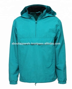 Fabricante de ropa en el extranjero Tela tejida Lisa Pecho y bolsillos laterales Chaqueta Windbreaker Pullover - Product Image 6