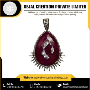 Colgante de plata de ley 925, suministro indio - Product Image 3