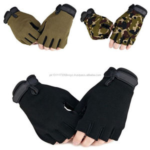 Venta al por mayor de alta calidad entrenamiento táctico medio fino guantes moto guantes tácticos Color caqui con logotipo personalizado - Product Image 1