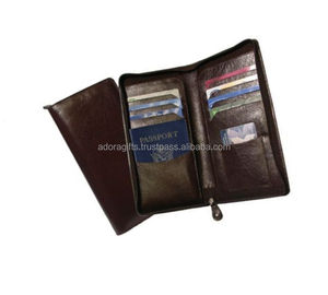 Porte-passeport de voyage en cuir pu, portefeuille étui organisateur pour porte-cartes - Product Image 1