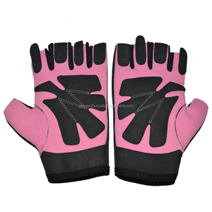 Guantes de Levantamiento de Pesas de Medio Dedo para Mujer, Color Rosa y Negro, con Logotipo Personalizado, Antideslizantes, Transpirables y Ajustables, 2025 - Product Image 3