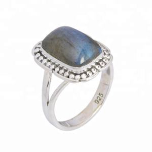 Anillo Vintage Plata de Ley 925 Labradorita Piedra Preciosa Eternidad Vermeil Mayorista Y Fabricante - Product Image 1