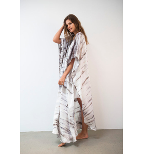 ชุดกีฬาผู้หญิงคุณภาพส่งออก ผ้าเรยอนระบายอากาศ ลายมัดย้อม แบบคาฟทัน - Product Image 2