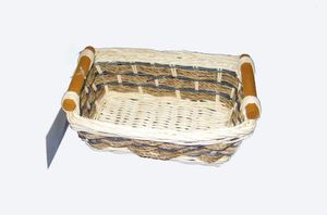 Panier de fleurs tissé à la main conception client artisanat en bambou pour la décoration florale de la maison élégante panier suspendu à vendre - Product Image 4