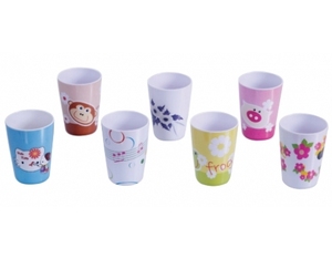 Tasse en plastique colorée, tasse en plastique de poignée, tasse d'école - Product Image 2