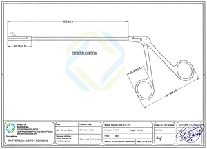 Peralatan bedah besi anti karat forsep biopsi Manual pola - Product Image 2