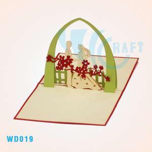 Hot Seller Wedding 3d popup carte de voeux Viet Nam découpée au laser - Product Image 6