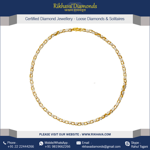 Cadena de oro amarillo de 18kt para hombre con elegantes colgantes y dijes de diamantes - Product Image 4