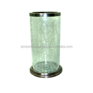 Bougeoir de luxe en verre et métal - Product Image 5