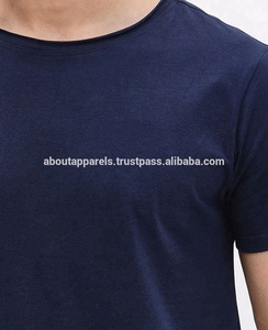 A granel personalizado impreso 100% algodón camiseta de los hombres blanco con negro Anti-Pilling verano liso camiseta en blanco - Product Image 3