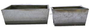 Juego de 3 Macetas y Jardineras de Piso para Exteriores de Estilo Americano, de Lámina Galvanizada GP, para Fines Decorativos - Product Image 2