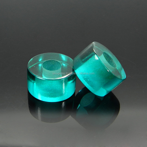 14x8x5mm Smooth Tyre Beads Synthetic Apatite Hydro Gemstone Big Hole Beads European Beads For <b>Bracelet</b> - IG0125 - Product Image 1