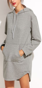 Sudaderas con capucha de línea larga para mujer - Product Image 3